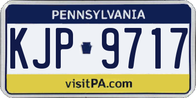 PA license plate KJP9717