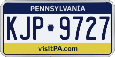 PA license plate KJP9727
