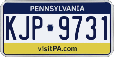 PA license plate KJP9731