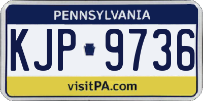 PA license plate KJP9736