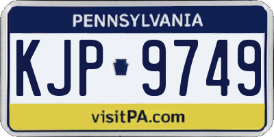 PA license plate KJP9749