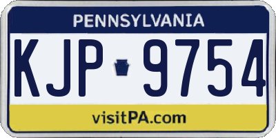 PA license plate KJP9754