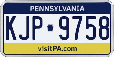 PA license plate KJP9758