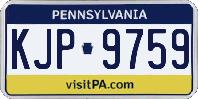 PA license plate KJP9759