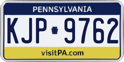 PA license plate KJP9762
