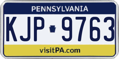 PA license plate KJP9763