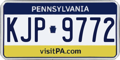 PA license plate KJP9772
