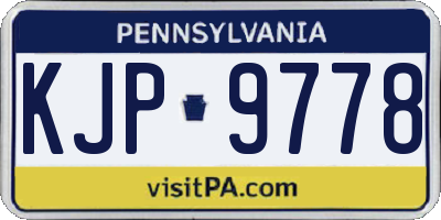 PA license plate KJP9778
