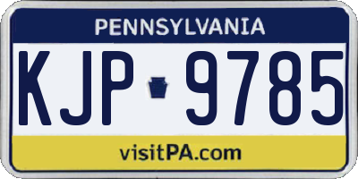 PA license plate KJP9785