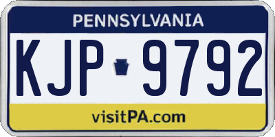 PA license plate KJP9792