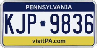 PA license plate KJP9836