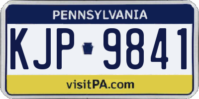 PA license plate KJP9841