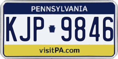 PA license plate KJP9846
