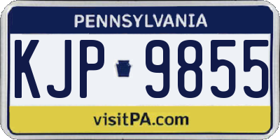 PA license plate KJP9855