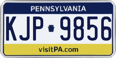 PA license plate KJP9856