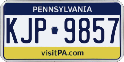 PA license plate KJP9857