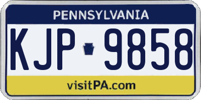 PA license plate KJP9858