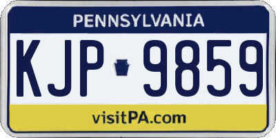PA license plate KJP9859