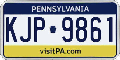 PA license plate KJP9861