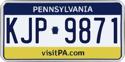 PA license plate KJP9871