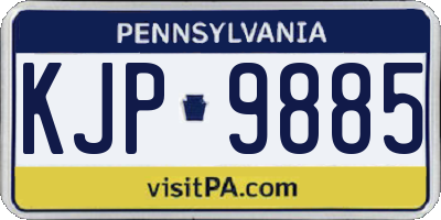 PA license plate KJP9885