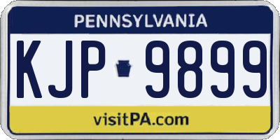 PA license plate KJP9899