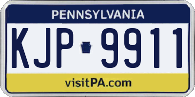 PA license plate KJP9911