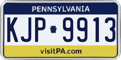 PA license plate KJP9913