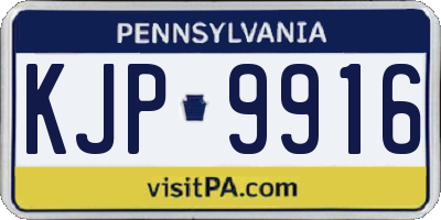 PA license plate KJP9916