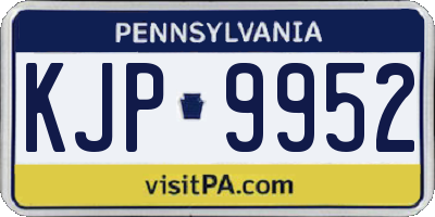 PA license plate KJP9952