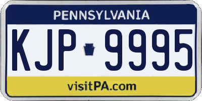 PA license plate KJP9995