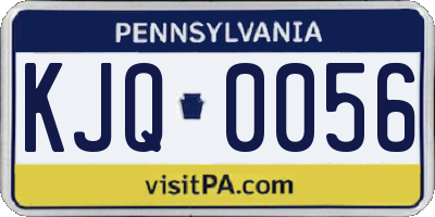 PA license plate KJQ0056