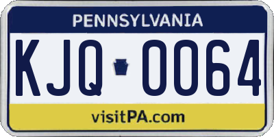 PA license plate KJQ0064