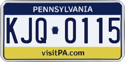 PA license plate KJQ0115