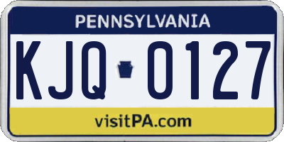 PA license plate KJQ0127