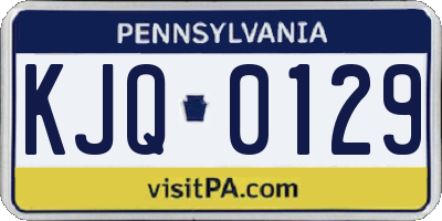 PA license plate KJQ0129