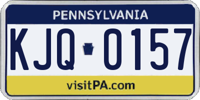 PA license plate KJQ0157