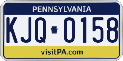 PA license plate KJQ0158