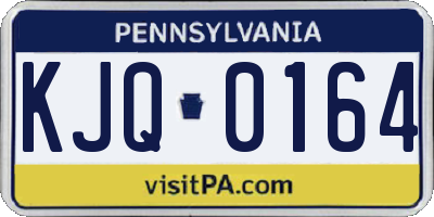 PA license plate KJQ0164