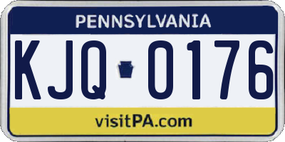 PA license plate KJQ0176