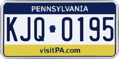 PA license plate KJQ0195