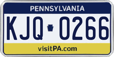 PA license plate KJQ0266