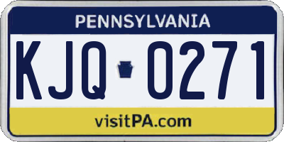 PA license plate KJQ0271