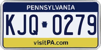 PA license plate KJQ0279