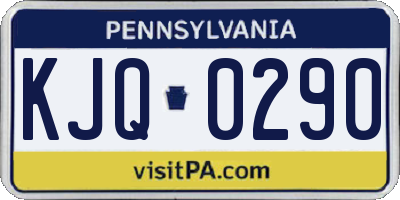 PA license plate KJQ0290