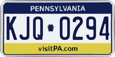 PA license plate KJQ0294