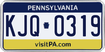 PA license plate KJQ0319