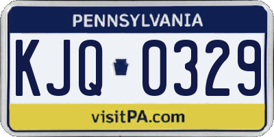 PA license plate KJQ0329