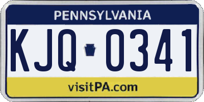 PA license plate KJQ0341