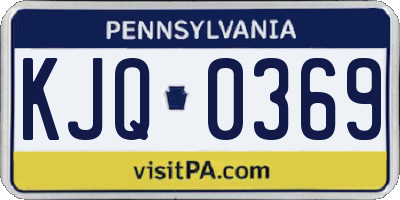 PA license plate KJQ0369